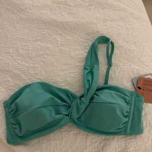 Shade & Shore Aqua Bandeau Bikini Top
